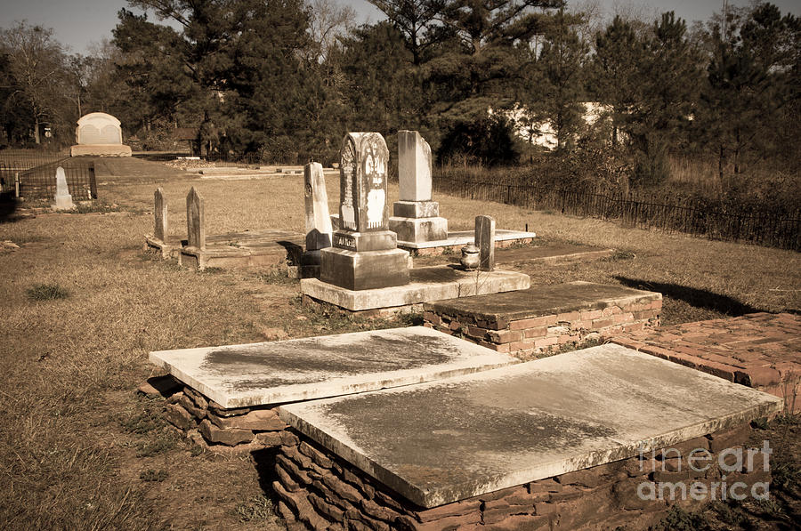 Weston Confederate Cemetery - Vintage Photograph by Bob and Nancy Kendrick