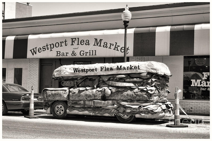 Black And White Photograph - Westport Flea Market by Crystal Nederman