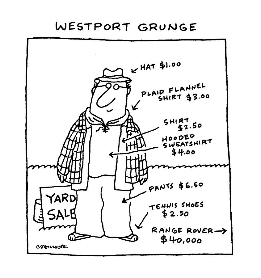 Westport Grunge Drawing by Charles Barsotti