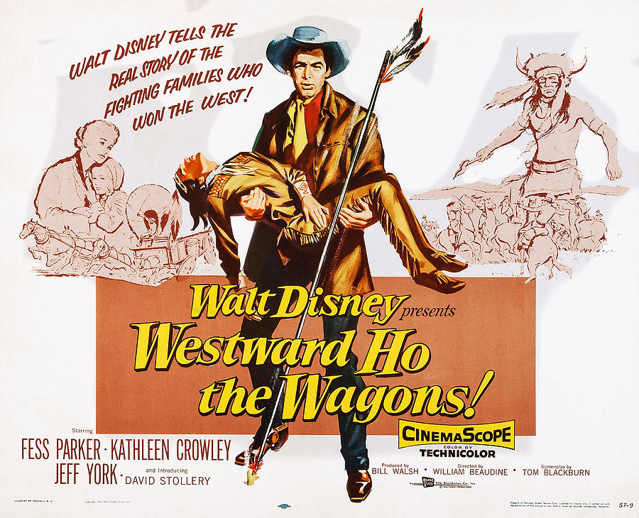 Westward Ho, The Wagons Us Lobbycard by Everett