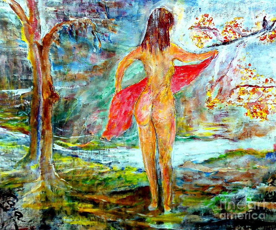 Wet and nude Painting by Subrata Bose