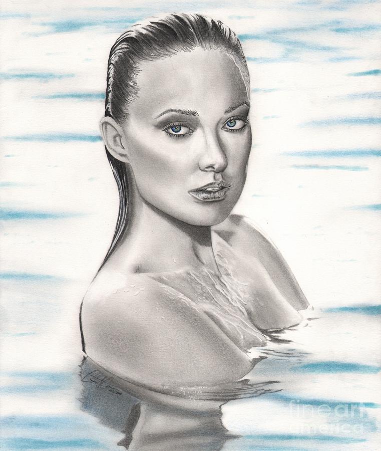 Celebrity Drawing - Wet and Wilde by Christian Conner