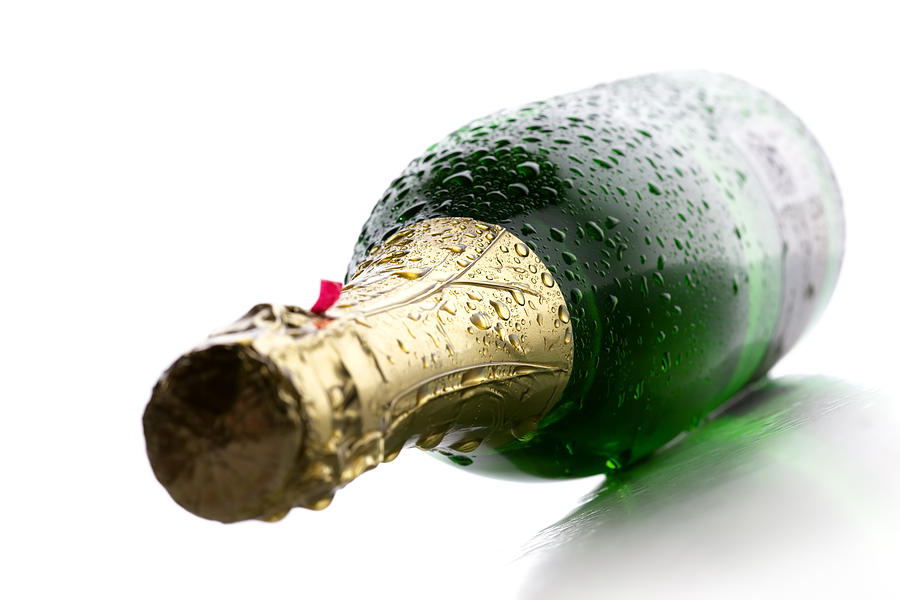 Wet Champagne bottle Photograph by Johan Swanepoel