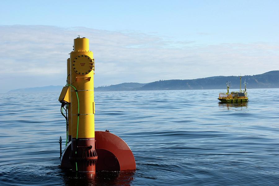 Wet-nz Wave Energy Converter Being Tested Photograph by Northwest Energy Innovations/us Department Of Energy