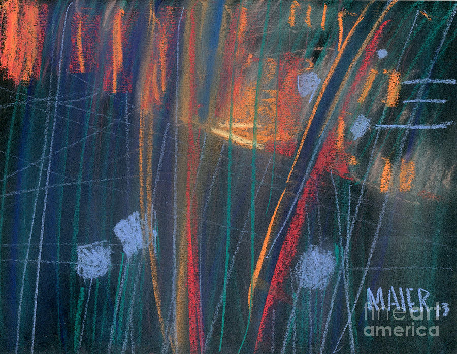 Abstract Painting - Wet Windshield by Donald Maier