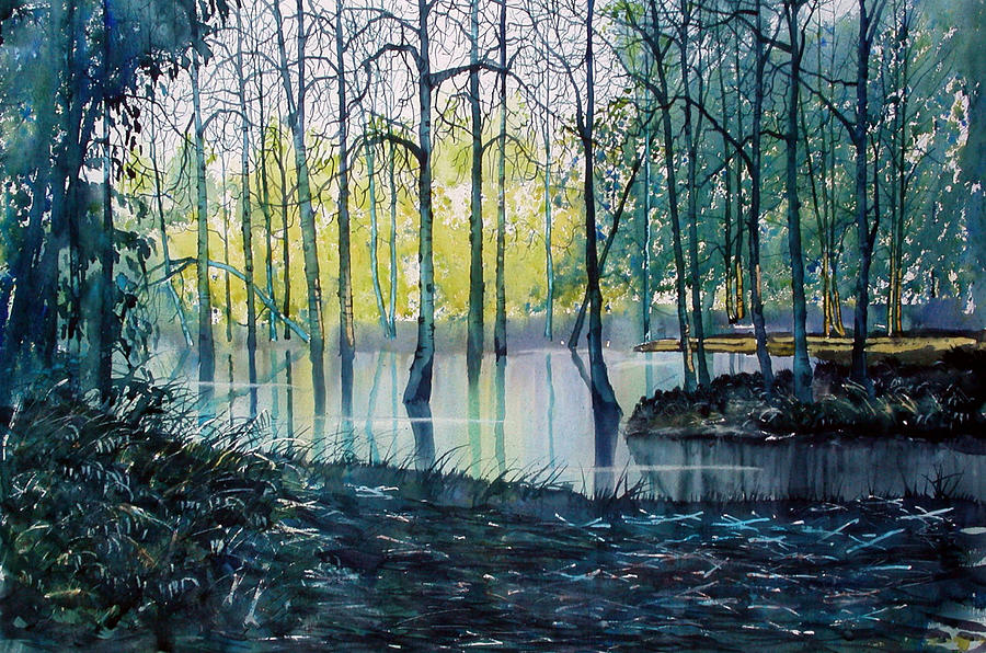 Wetlands on Skipwith Common Painting by Glenn Marshall