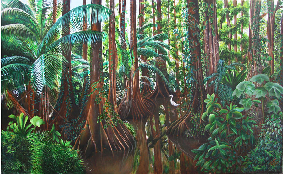 wetseason Uvita Costa Rica mangrove Painting by Suzahn King | Fine Art ...