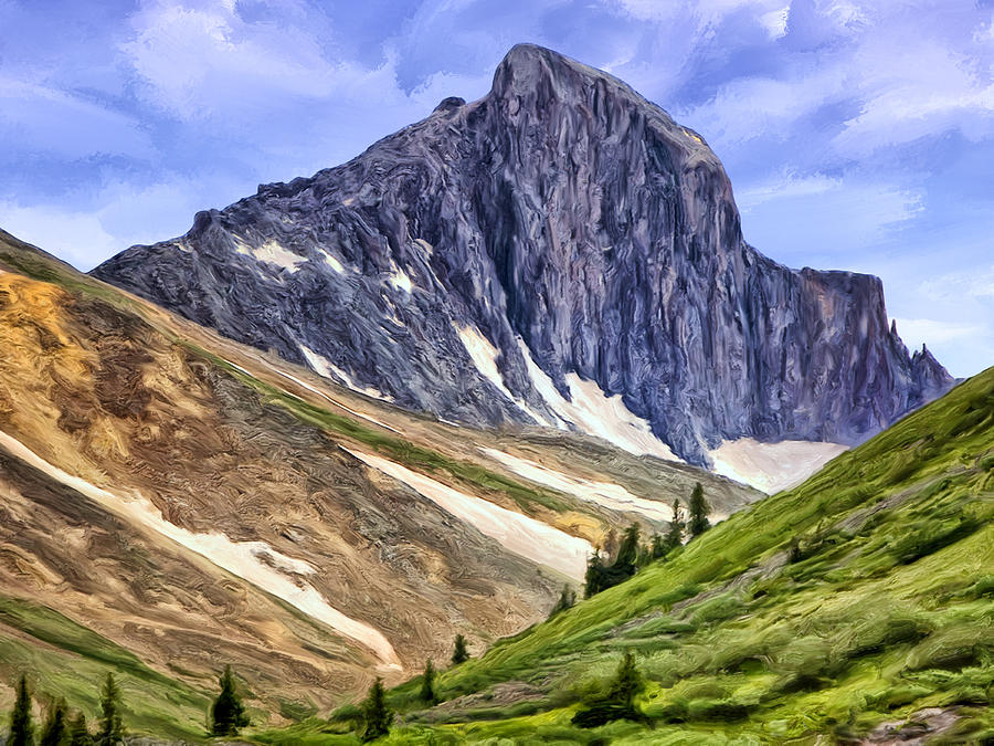 Wetterhorn Peak Colorado Painting by Dominic Piperata