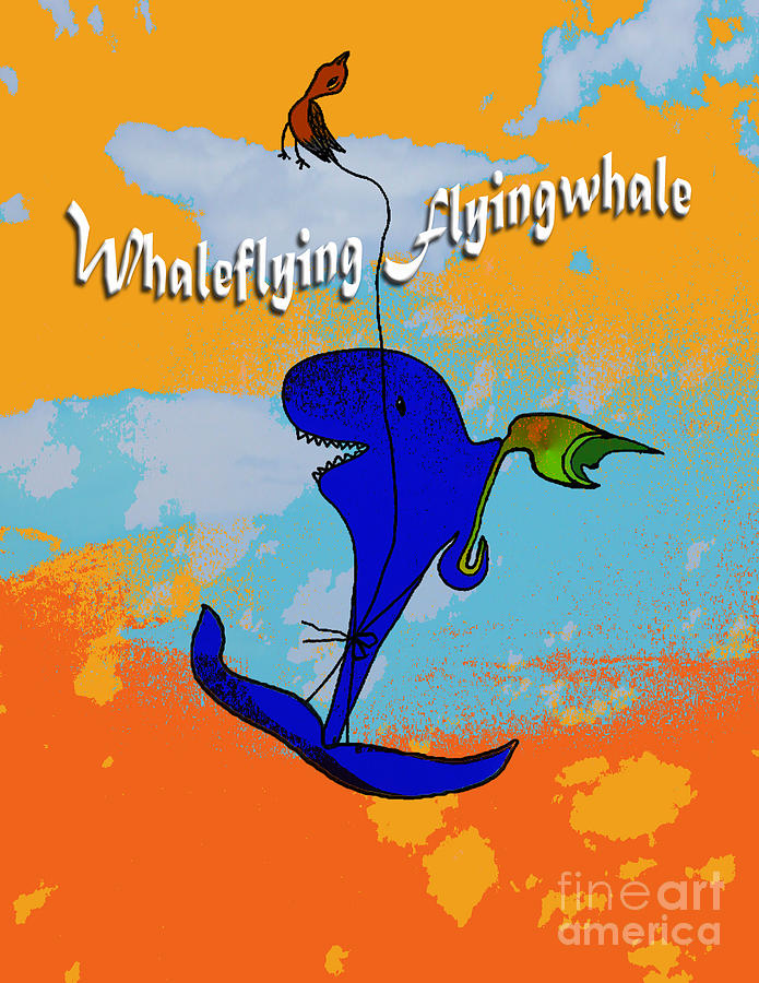 Whale Flying Flying Whale Digital Art by Mukta Gupta
