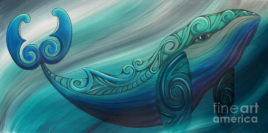 Whale Rua Painting by Reina Cottier