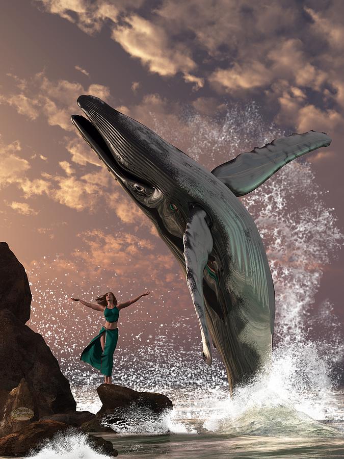 Whale Watcher Digital Art by Daniel Eskridge