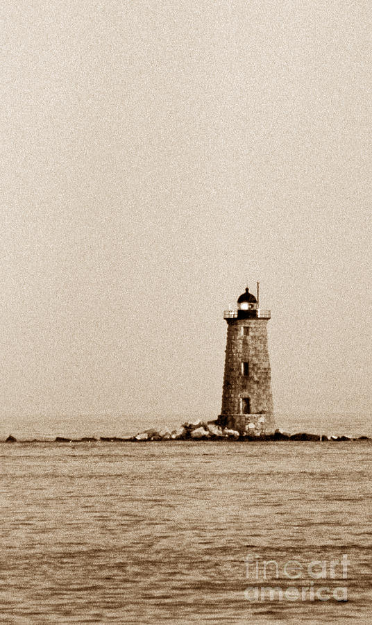 Lighthouse Photograph - Whaleback Lighthouse by Skip Willits