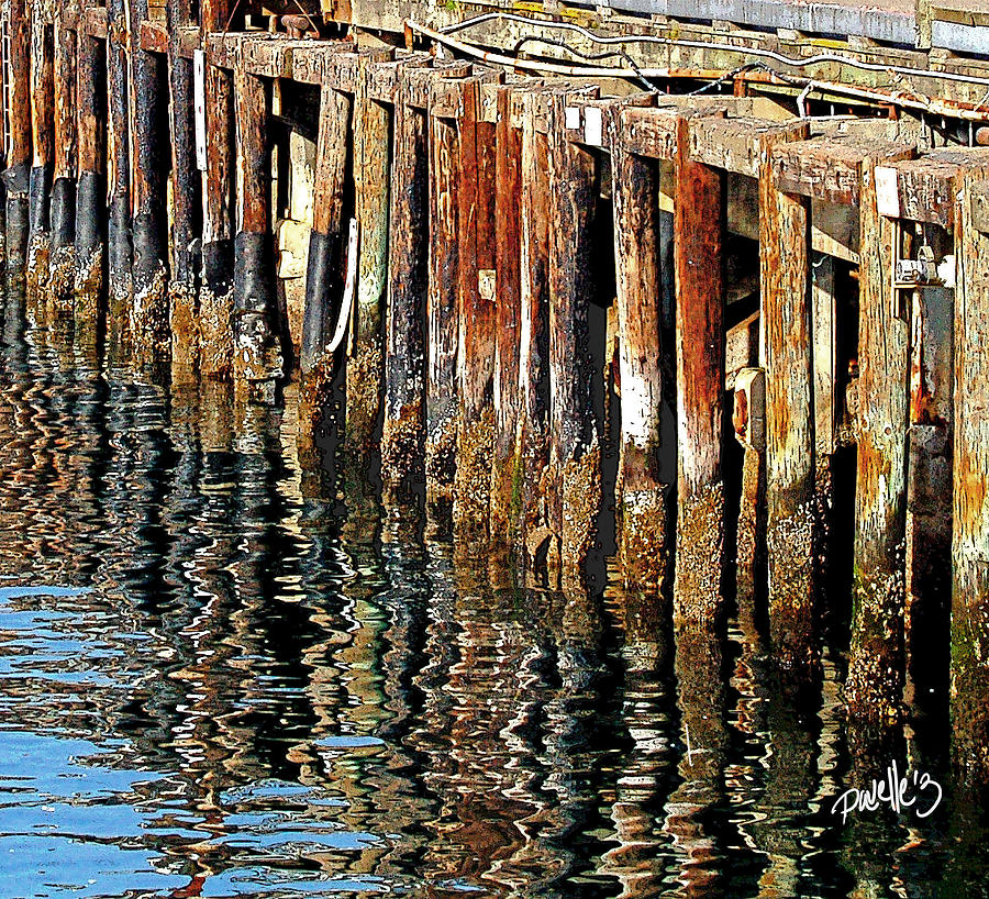 Wharf Reflections Digital Art by Jim Pavelle