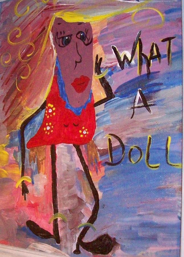 What A Doll Blue Sea Painting by Donna Daugherty