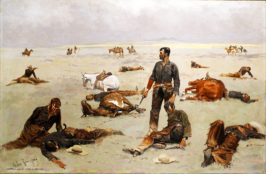 What an unbranded cow has cost Painting by Frederic Remington