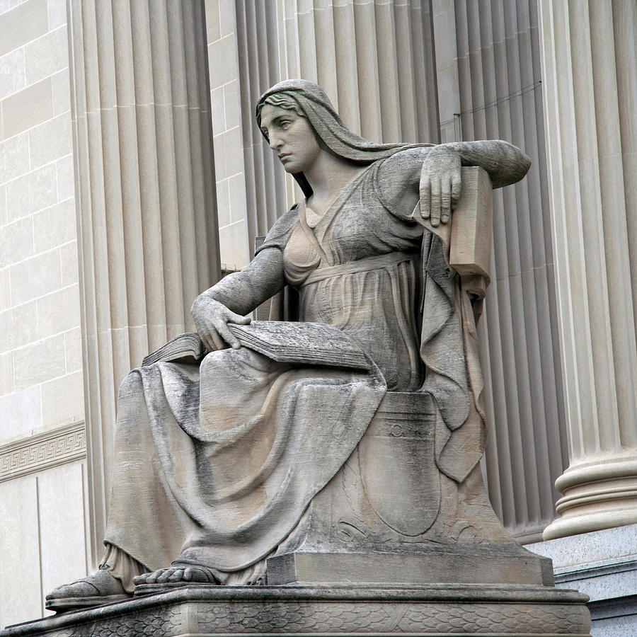 What Is Past Is Prologue Statue At National Archives -- 2 Photograph by Cora Wandel