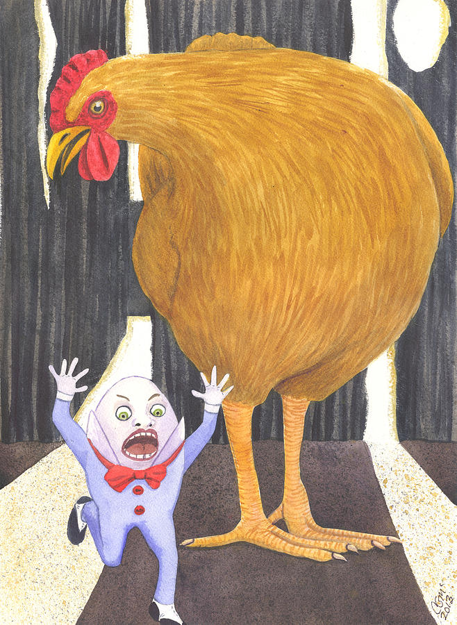 Chicken Painting - What the cluck by Catherine G McElroy