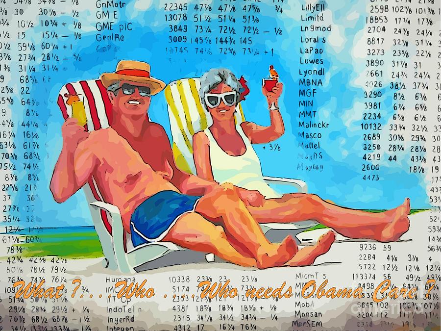 Paradise Painting - What Who  Who Needs Obama Care by John Malone Halifax Artist