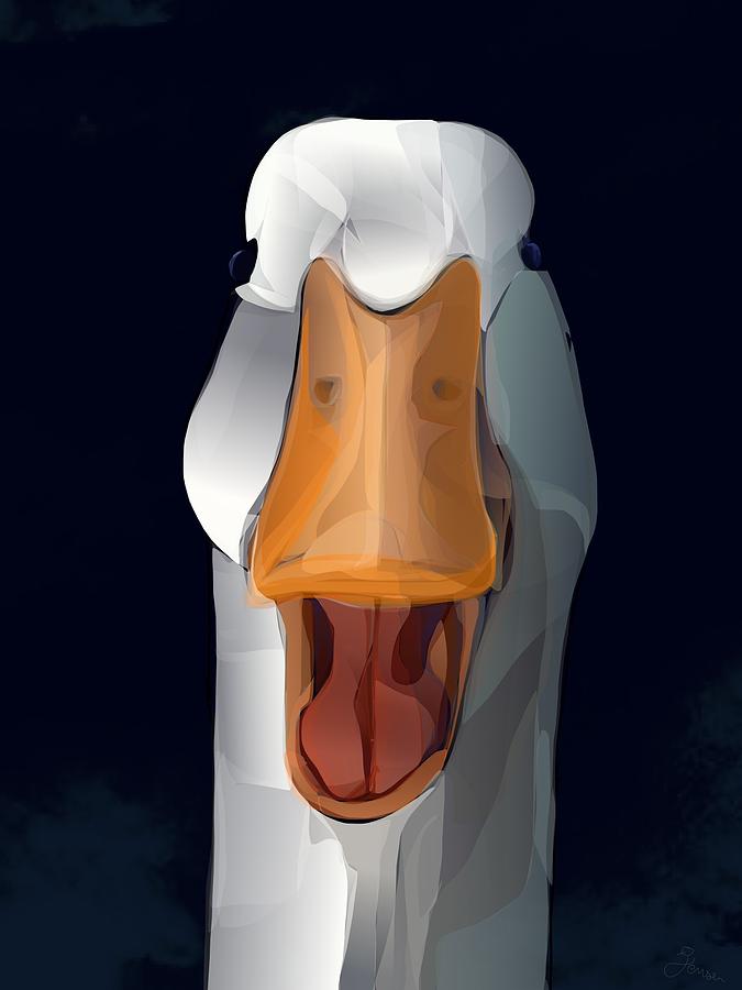 Duck Digital Art - Whats up Duck by Brian Jensen Felde