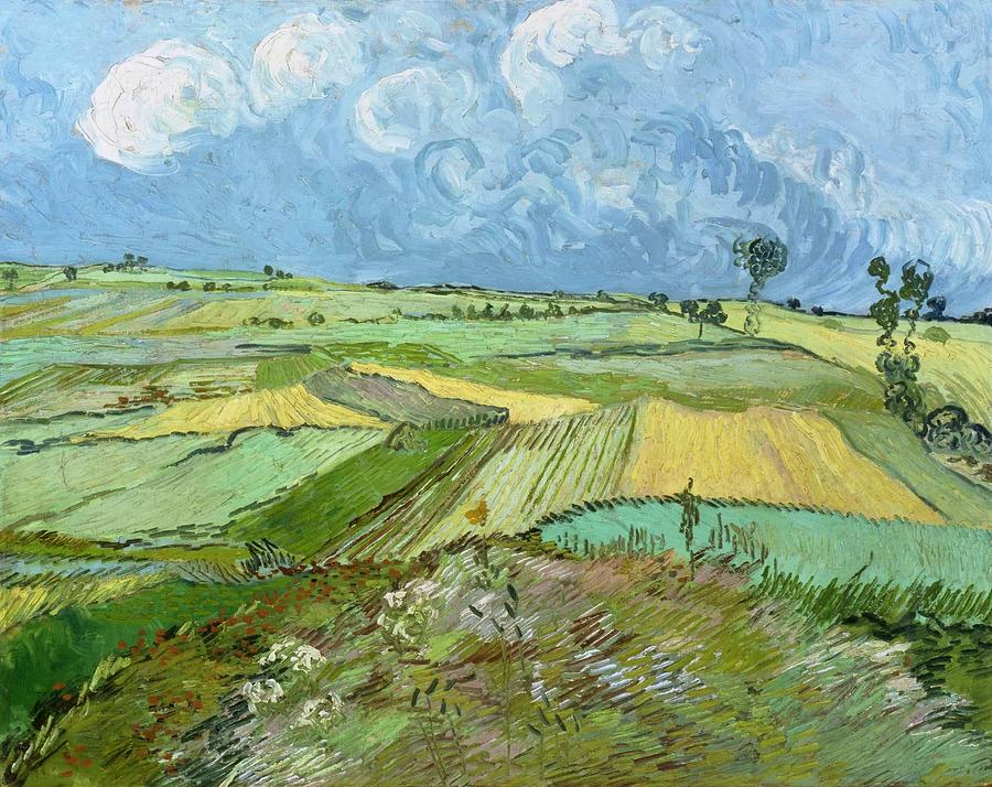 Vincent Van Gogh Painting - Wheat Fields after the Rain by Vincent van Gogh