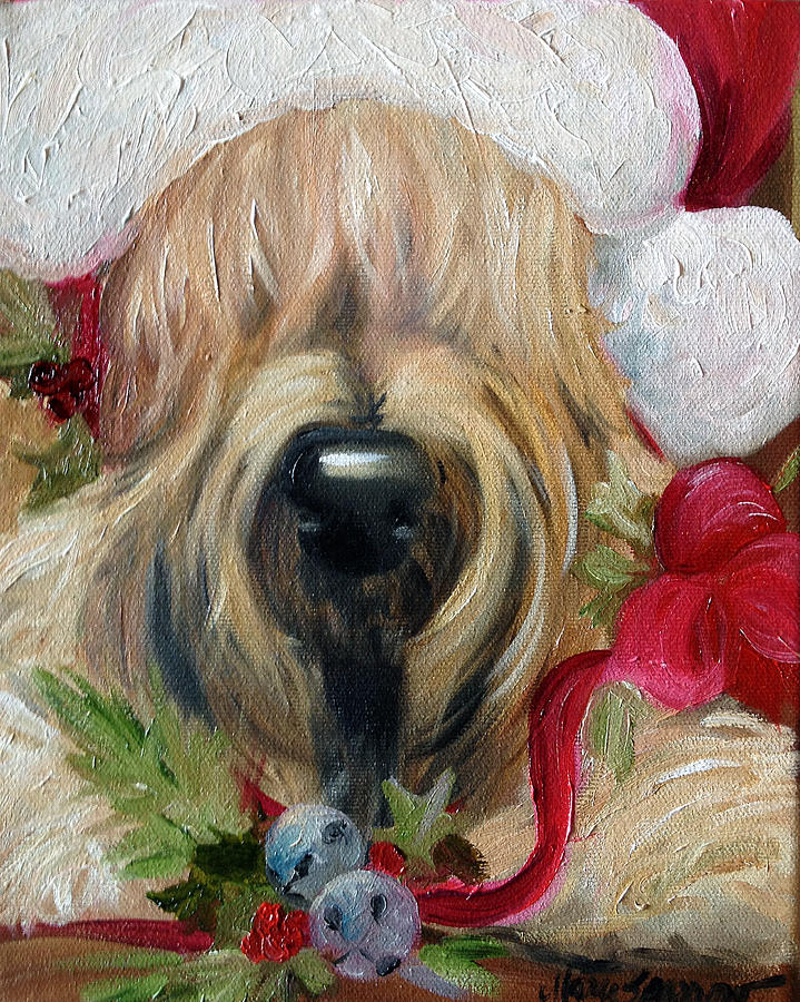 Santa Claus Painting - Wheaten Claus by Mary Sparrow