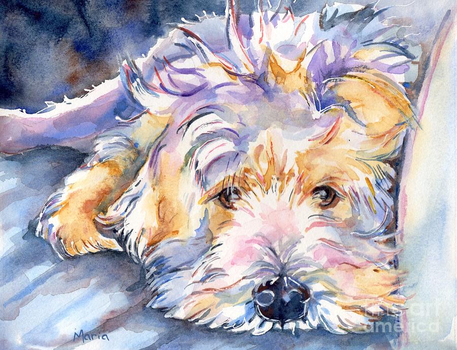 Pet Portrait Painting - Wheaten Terrier Painting by Maria Reichert Pet Portrait Painting - Wheaten Terrier Painting by Maria Reichert