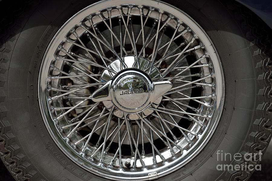 Wheel of 1969 Jaguar E Type S2 Photograph by George Atsametakis