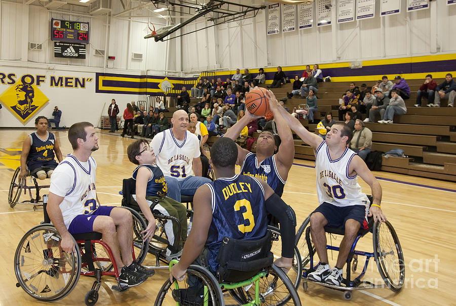Wheelchair Basketball Photograph by Jim West