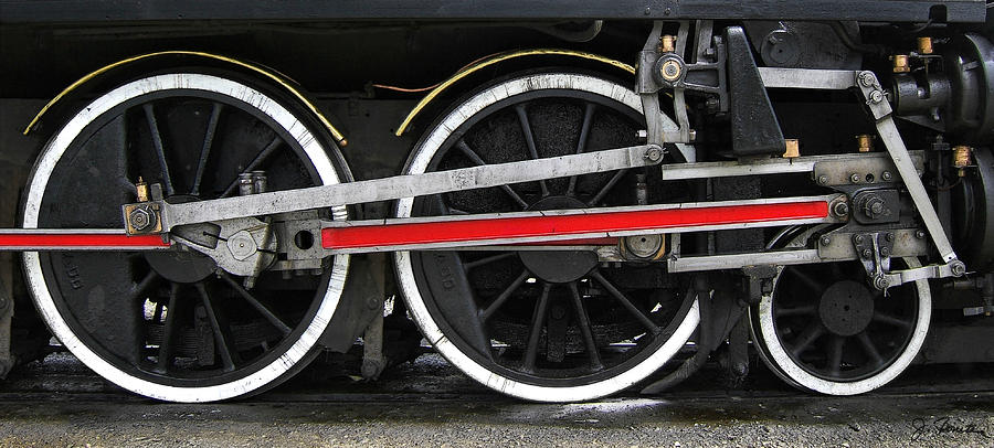 Train Photograph - Wheels of the Kingston Flyer by Joe Bonita