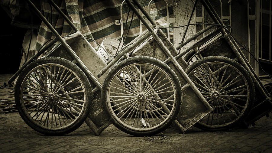 Wheels of three Photograph by Dave Hall