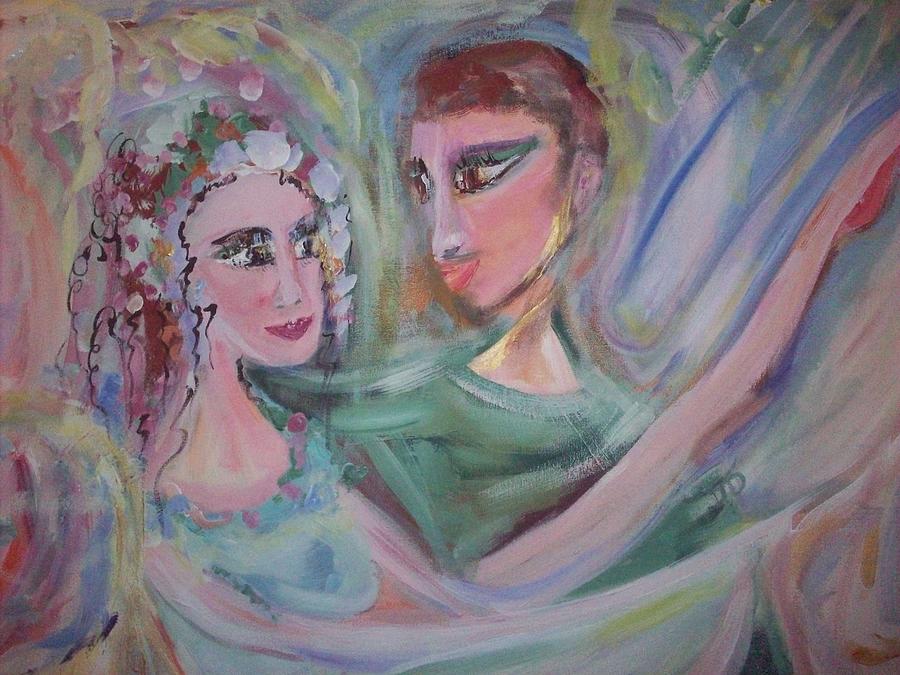 When I am with you Painting by Judith Desrosiers