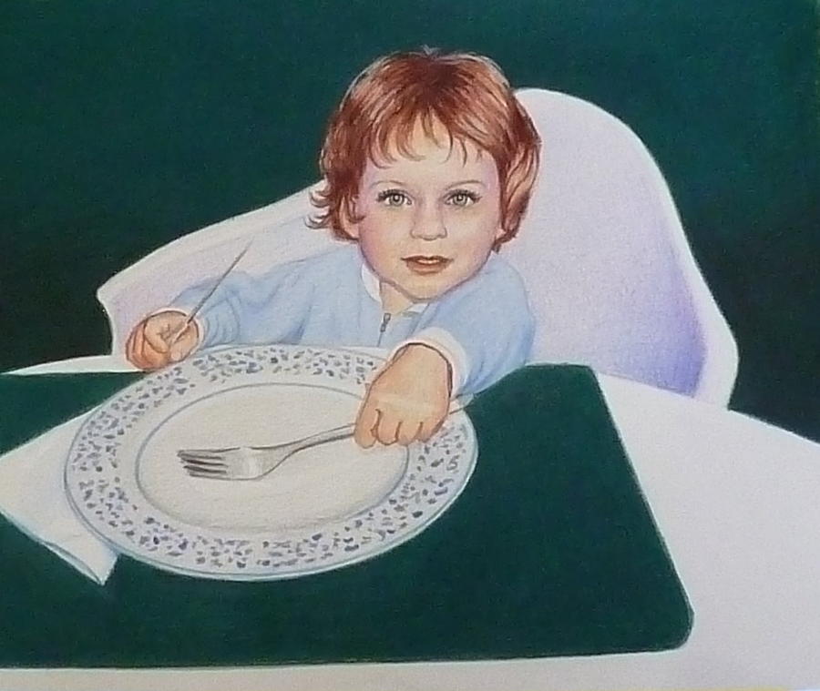 Mom, when is dinner Painting by Constance DRESCHER