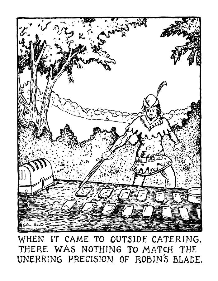When It Came To Outside Catering Drawing by Glen Baxter