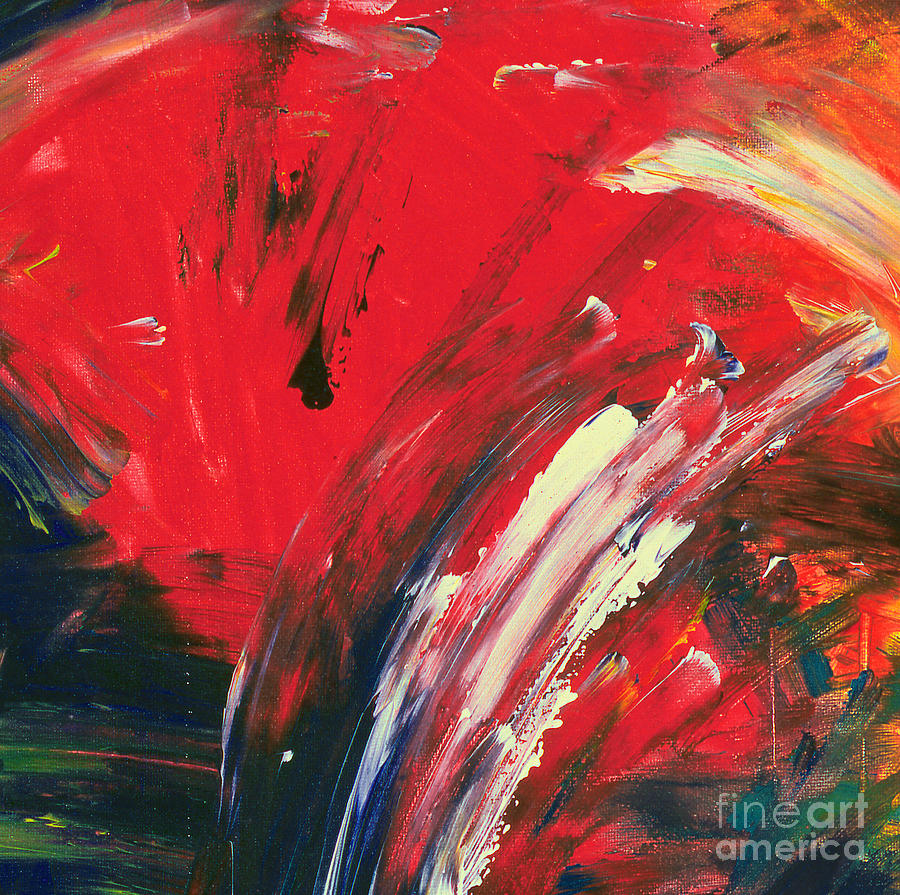Abstract Painting - When its Red by Noa Yerushalmi