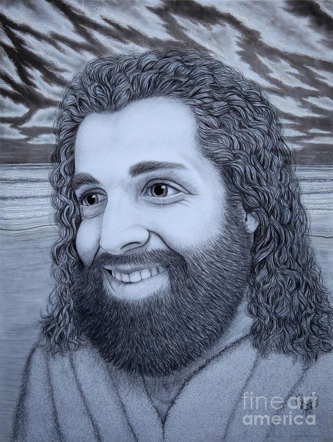 When Jesus Thinks Of Me Drawing by Dale Crum