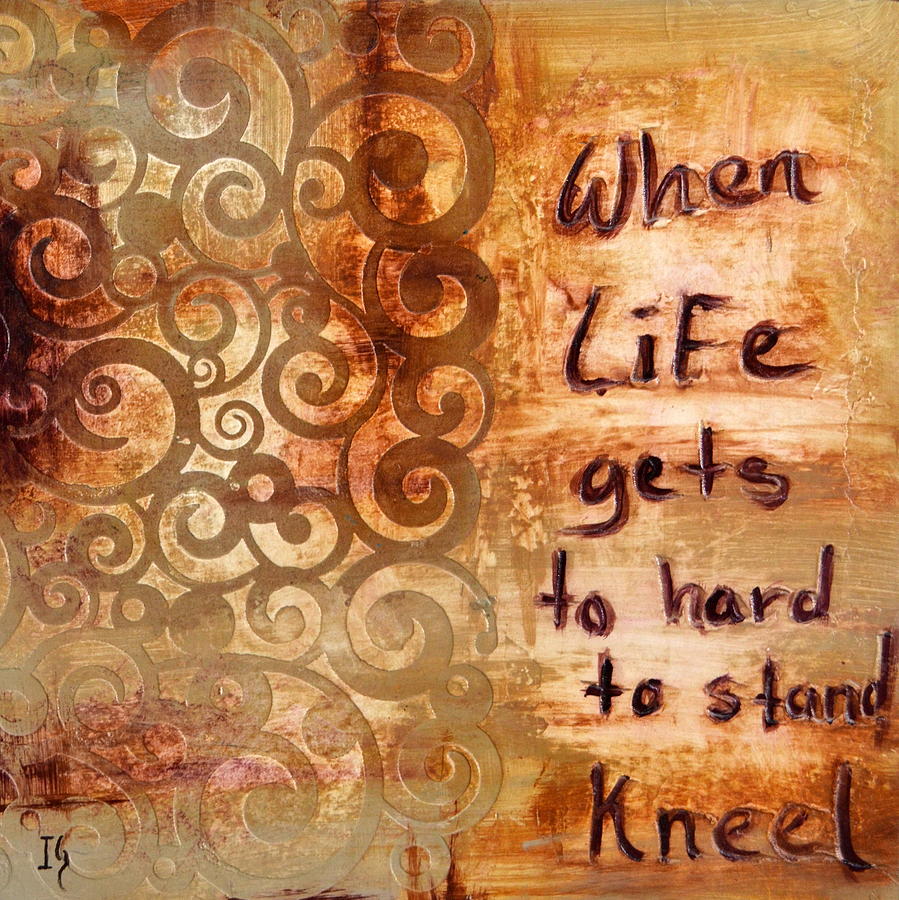 When Life Gets to Hard to Stand Kneel Painting by Ivan Guaderrama ...