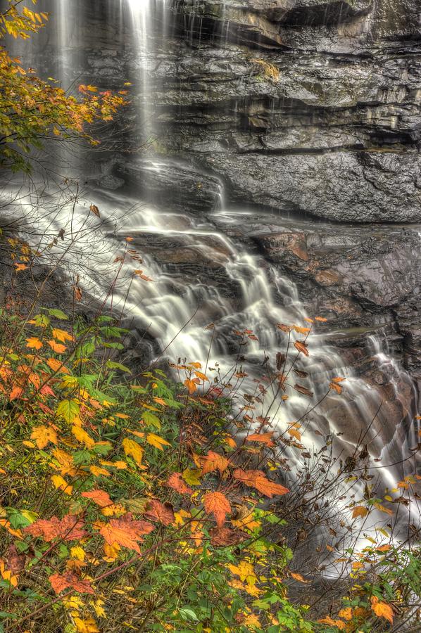 When Light and Water Falls-5A Blackwater Falls State Park WV Autumn Mid-Morning Photograph by Michael Mazaika