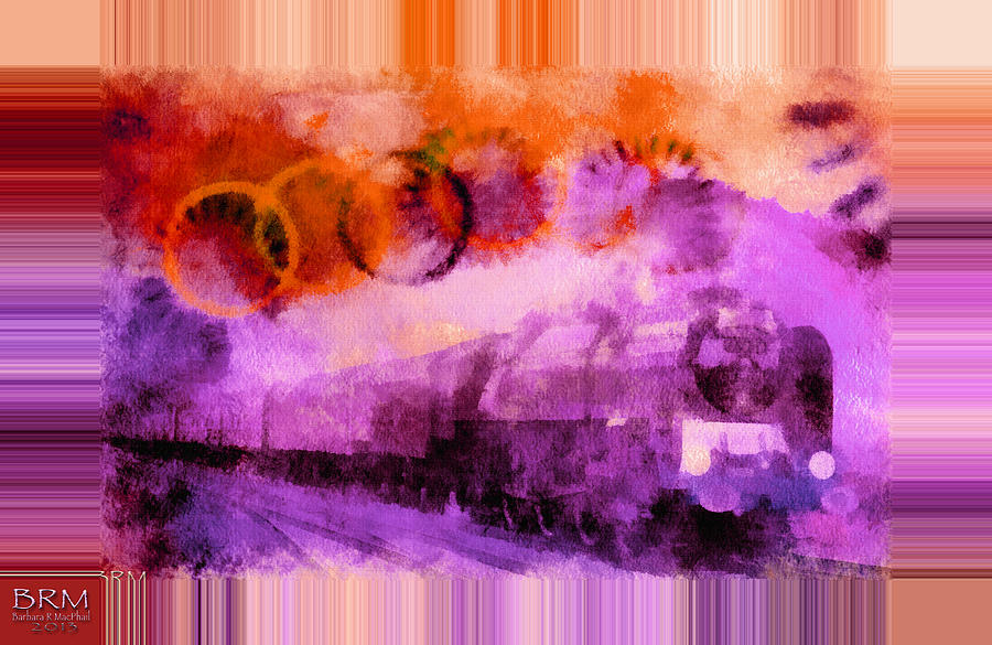 When Orange Meets Purple Train Photograph by Barbara MacPhail