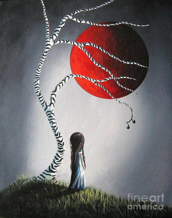When She Thinks About You by Shawna Erback Painting by Moonlight Art Parlour