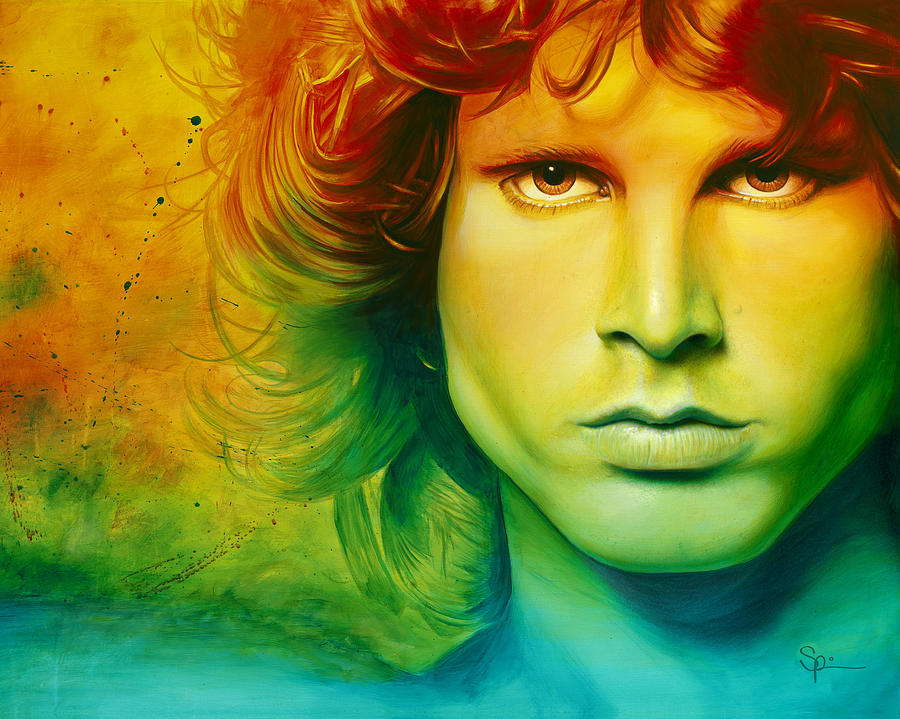 Jim Morrison Painting - When the Musics Over by Scott Spillman