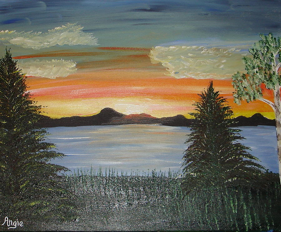 When the Sun Goes Down Painting by Angie Butler