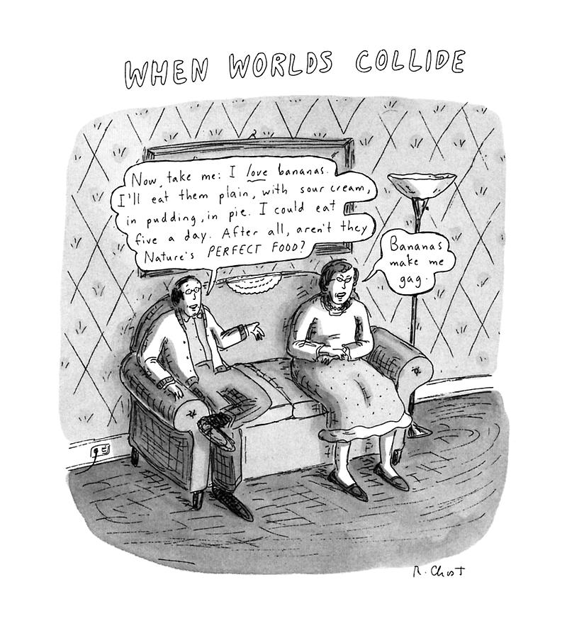 When Worlds Collide: Drawing by Roz Chast