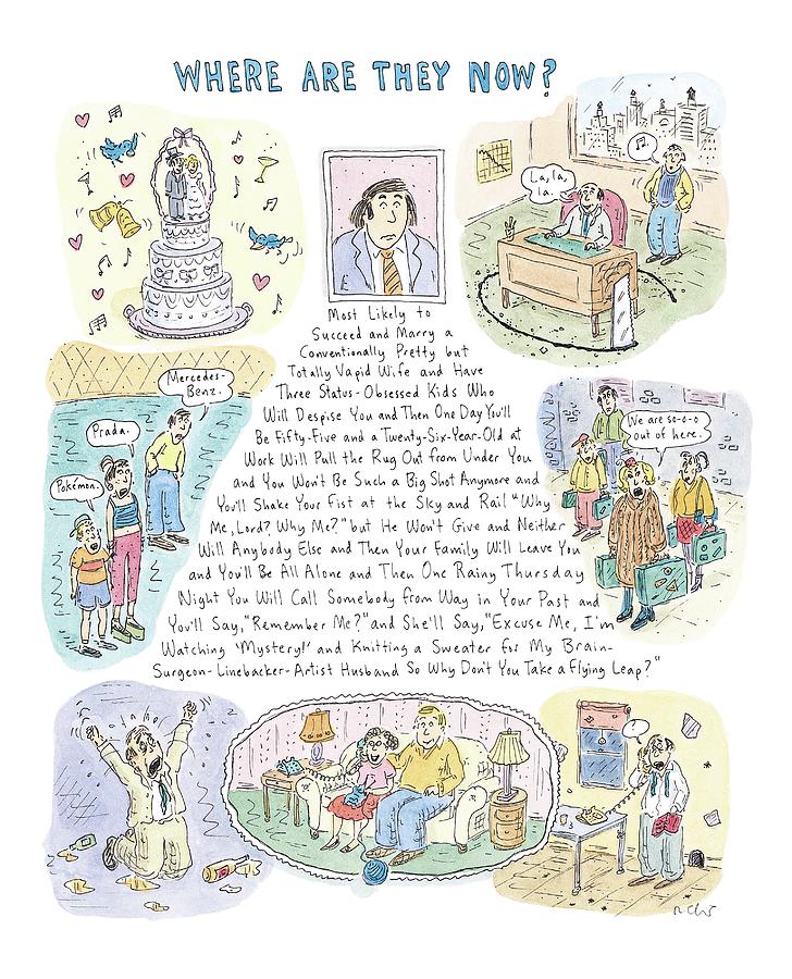 where Are They Now? Drawing by Roz Chast