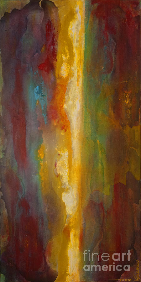 Abstract Painting - Where Colors Collide by Todd Karleskein