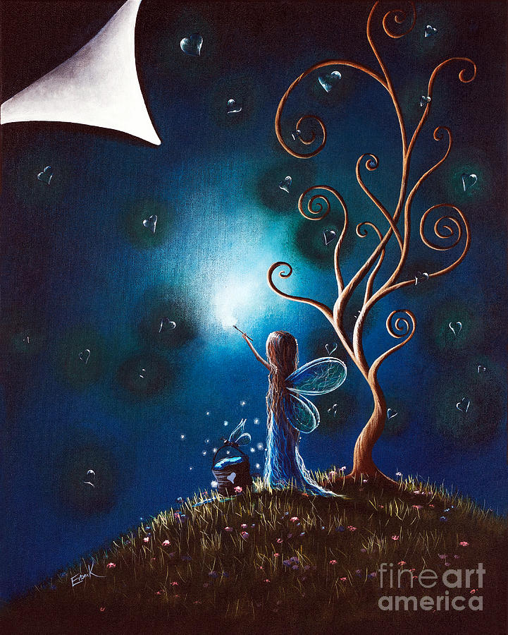 Fairy Painting - Fairy Art by Shawna Erback #1 by Moonlight Art Parlour