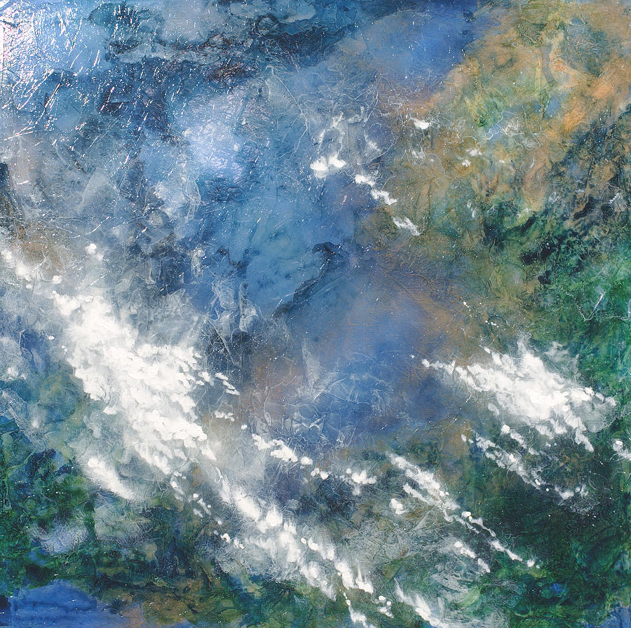 Abstract Painting - Where the Earth Meets the Sky by Carlynne Hershberger