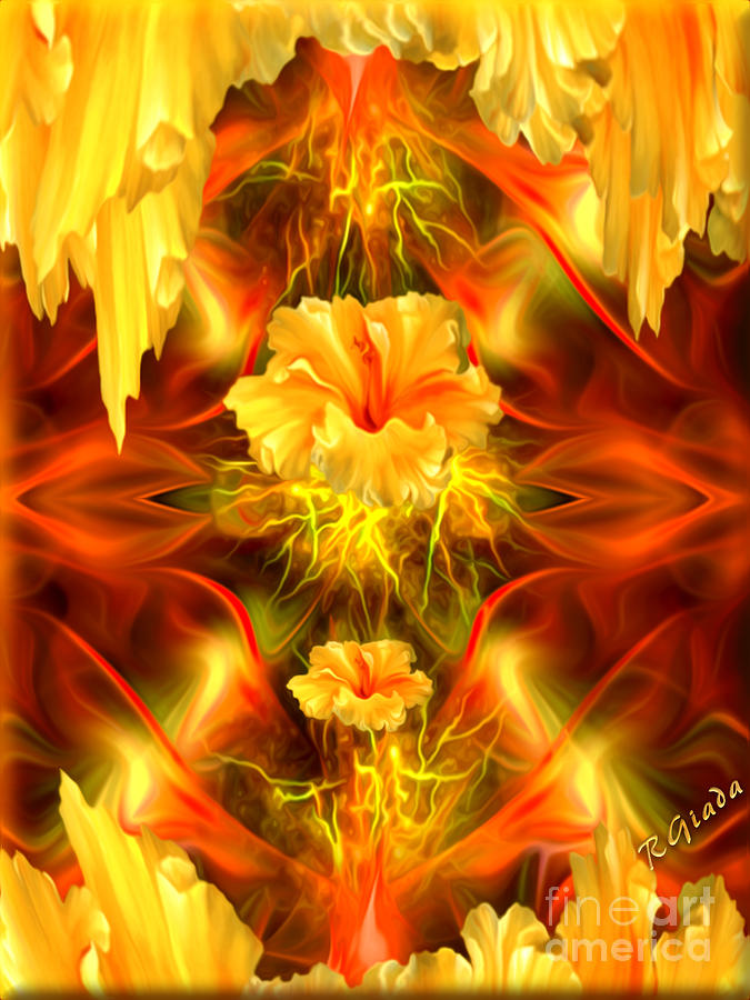 Abstract Digital Art - Where the flowers go to pray by Giada Rossi