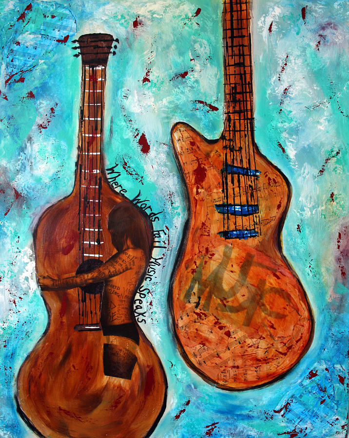 Music Painting - Where Words Fail Music Speaks III  by Victoria Johns