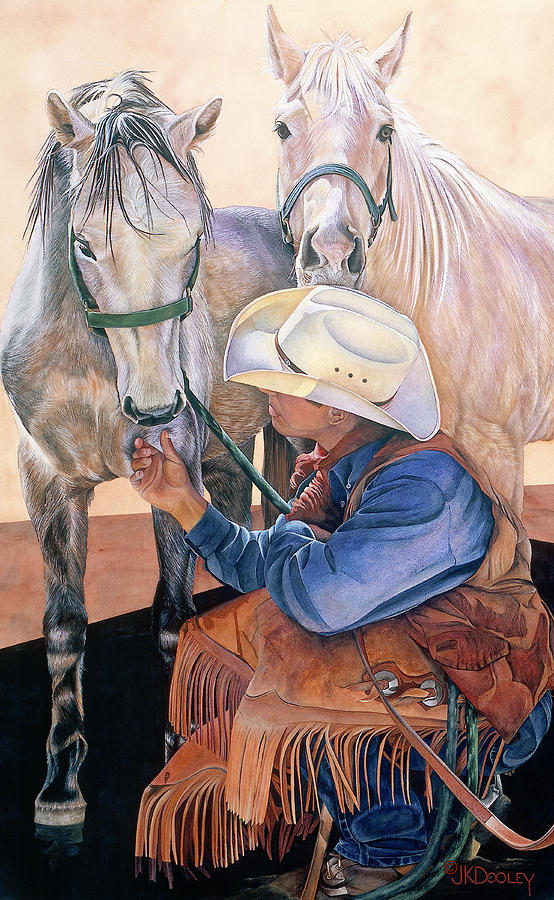 Horse Painting - Wheres Mine? by JK Dooley