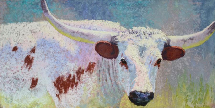 Cow Painting - Wheres Texas by Nancy Jolley